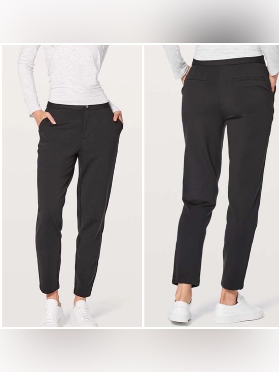 lululemon athletica Pants - Lululemon Women’s Black Slim Pants City Trek II Stretch Ankle Trousers Sz 4